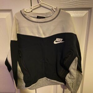 Nike Black and Gray Crew Neck Sweater